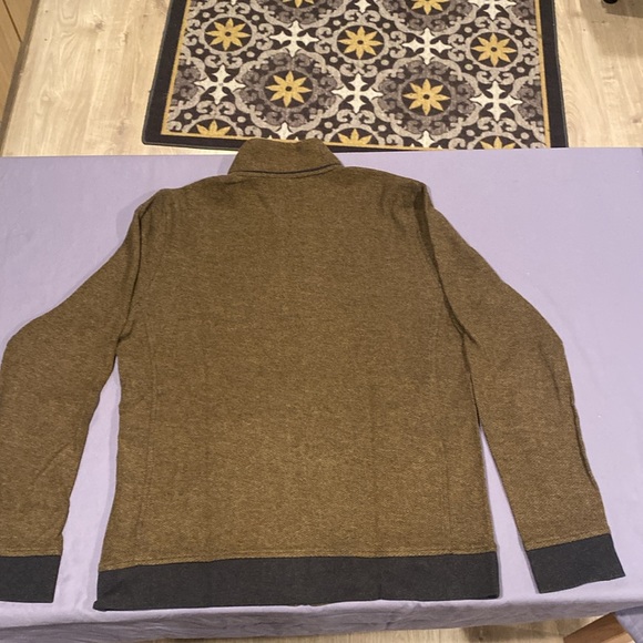 Boss by Hugo Boss zipper cardigan brown black trim large - Picture 6 of 6